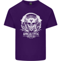 Apocalyptic Survival Skill Skull Gaming Mens Cotton T-Shirt Tee Top Purple