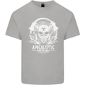 Apocalyptic Survival Skill Skull Gaming Mens Cotton T-Shirt Tee Top Sports Grey