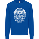 Apocalyptic Survival Skill Skull Gaming Mens Sweatshirt Jumper Royal Blue