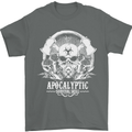 Apocalyptic Survival Skill Skull Gaming Mens T-Shirt Cotton Gildan Charcoal