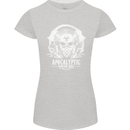 Apocalyptic Survival Skill Skull Gaming Womens Petite Cut T-Shirt Sports Grey