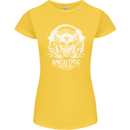 Apocalyptic Survival Skill Skull Gaming Womens Petite Cut T-Shirt Yellow