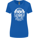 Apocalyptic Survival Skill Skull Gaming Womens Wider Cut T-Shirt Royal Blue