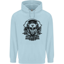 Apocalyptic Survival Skull Gamer Gaming Childrens Kids Hoodie Light Blue