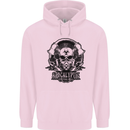 Apocalyptic Survival Skull Gamer Gaming Childrens Kids Hoodie Light Pink