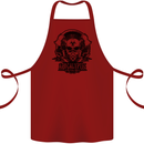 Apocalyptic Survival Skull Gamer Gaming Cotton Apron 100% Organic Maroon