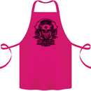 Apocalyptic Survival Skull Gamer Gaming Cotton Apron 100% Organic Pink