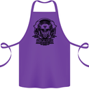 Apocalyptic Survival Skull Gamer Gaming Cotton Apron 100% Organic Purple