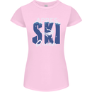 Apres Ski Queen Skiing Winter Sports Womens Petite Cut T-Shirt Light Pink