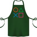 Arcade Game Console Buttons Gaming Gamer Cotton Apron 100% Organic Forest Green