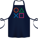 Arcade Game Console Buttons Gaming Gamer Cotton Apron 100% Organic Navy Blue