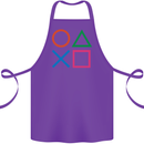 Arcade Game Console Buttons Gaming Gamer Cotton Apron 100% Organic Purple