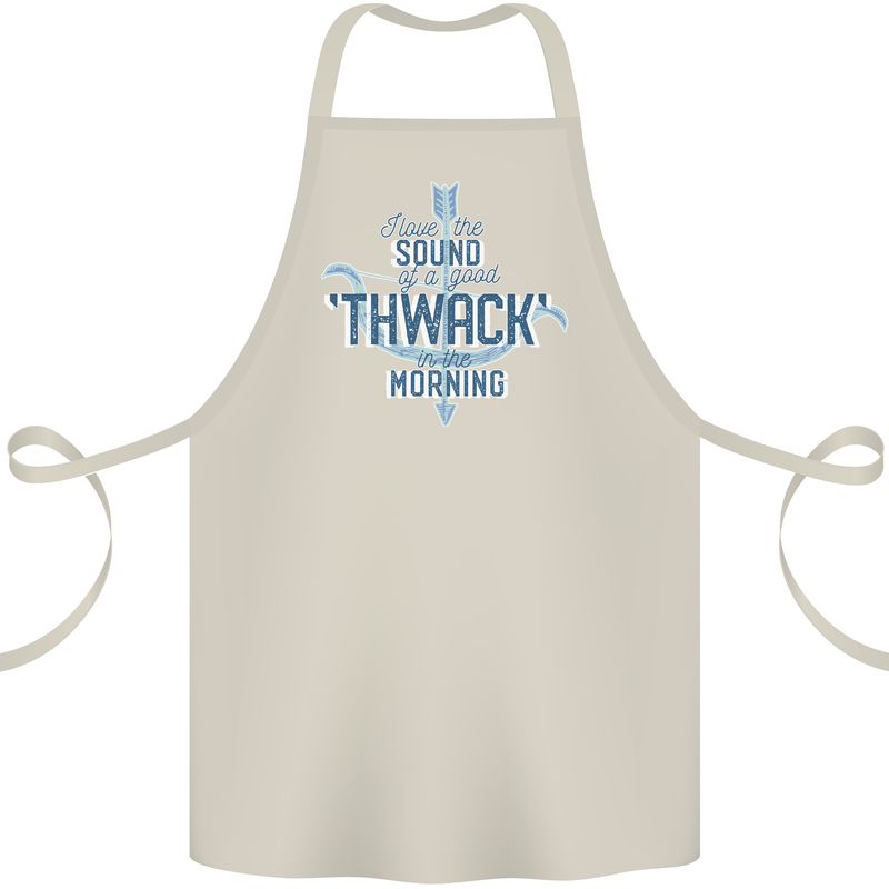 Archery I Love a Good Thwack in the Morning Cotton Apron 100% Organic Natural