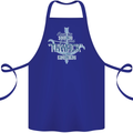 Archery I Love a Good Thwack in the Morning Cotton Apron 100% Organic Royal Blue