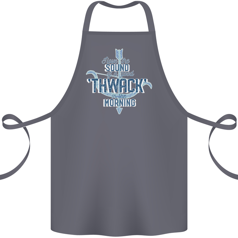 Archery I Love a Good Thwack in the Morning Cotton Apron 100% Organic Steel