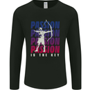 Archery Passion Is the Key Archer Mens Long Sleeve T-Shirt Black