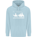 Are We Nearly there Yet? Funny Christmas Childrens Kids Hoodie Light Blue