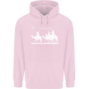Are We Nearly there Yet? Funny Christmas Childrens Kids Hoodie Light Pink