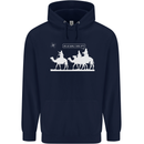 Are We Nearly there Yet? Funny Christmas Childrens Kids Hoodie Navy Blue