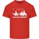 Are We Nearly there Yet? Funny Christmas Mens Cotton T-Shirt Tee Top Red