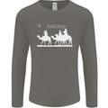 Are We Nearly there Yet? Funny Christmas Mens Long Sleeve T-Shirt Charcoal