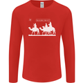 Are We Nearly there Yet? Funny Christmas Mens Long Sleeve T-Shirt Red