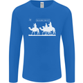 Are We Nearly there Yet? Funny Christmas Mens Long Sleeve T-Shirt Royal Blue