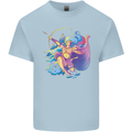 Artemis Greek Goddess of Wild Animals Mens Cotton T-Shirt Tee Top Light Blue