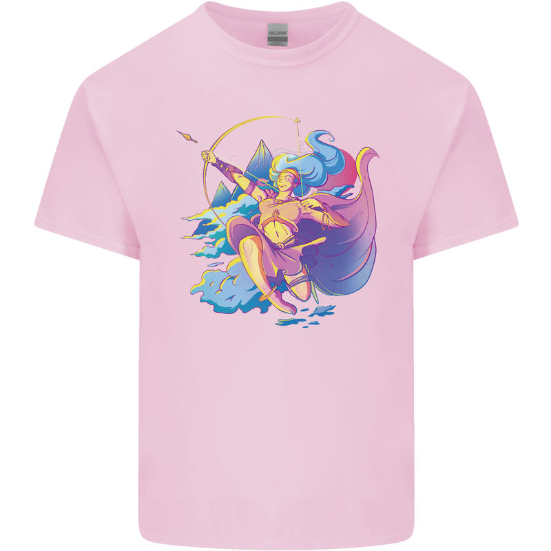 Artemis Greek Goddess of Wild Animals Mens Cotton T-Shirt Tee Top Light Pink