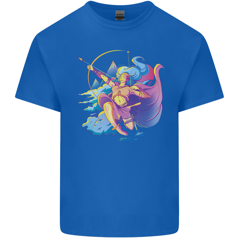 Artemis Greek Goddess of Wild Animals Mens Cotton T-Shirt Tee Top Royal Blue