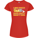 Arts and Crafts Funny Crafty Artist Art Womens Petite Cut T-Shirt Red