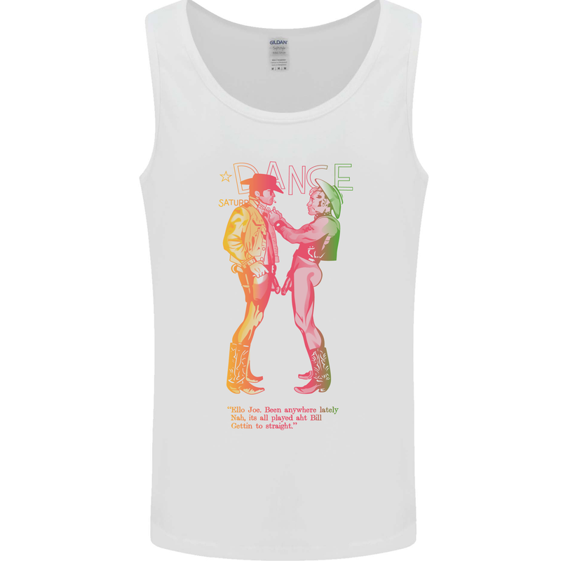 As Worn By Sid Vicious Naked Cowboys LGBT Mens Vest Tank Top White