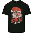 Ask Your Mum If Santa Real Funny Christmas Mens Cotton T-Shirt Tee Top Black