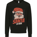Ask Your Mum If Santa Real Funny Christmas Mens Sweatshirt Jumper Black