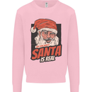 Ask Your Mum If Santa Real Funny Christmas Mens Sweatshirt Jumper Light Pink