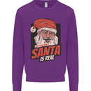 Ask Your Mum If Santa Real Funny Christmas Mens Sweatshirt Jumper Purple