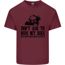 Ask to Ride My Biker Motorbike Motorcycle Mens Cotton T-Shirt Tee Top Maroon
