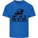Ask to Ride My Biker Motorbike Motorcycle Mens Cotton T-Shirt Tee Top Royal Blue