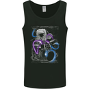Astronaut Drummer Drumming Drums Mens Vest Tank Top Black