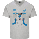 Astronaut Fancy Dress Costume Mens V-Neck Cotton T-Shirt Sports Grey