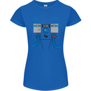 Astronaut Fancy Dress Costume Womens Petite Cut T-Shirt Royal Blue