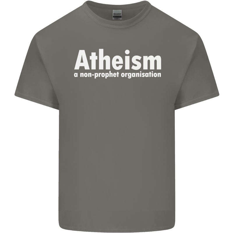 Atheism a Non Profit Organisation Atheist Mens Cotton T-Shirt Tee Top Charcoal