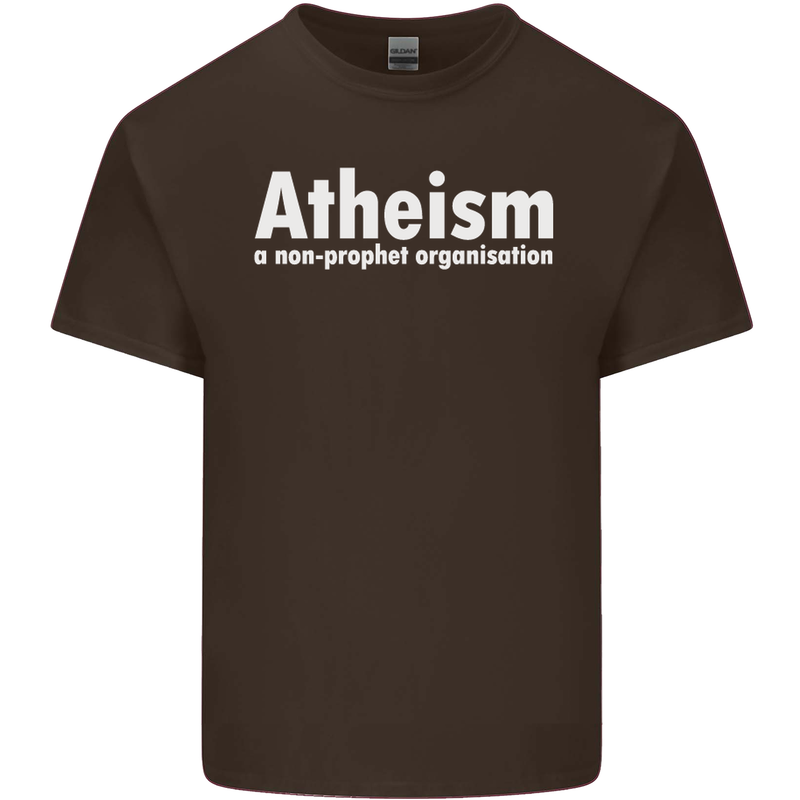 Atheism a Non Profit Organisation Atheist Mens Cotton T-Shirt Tee Top Dark Chocolate