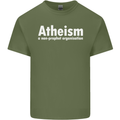 Atheism a Non Profit Organisation Atheist Mens Cotton T-Shirt Tee Top Military Green