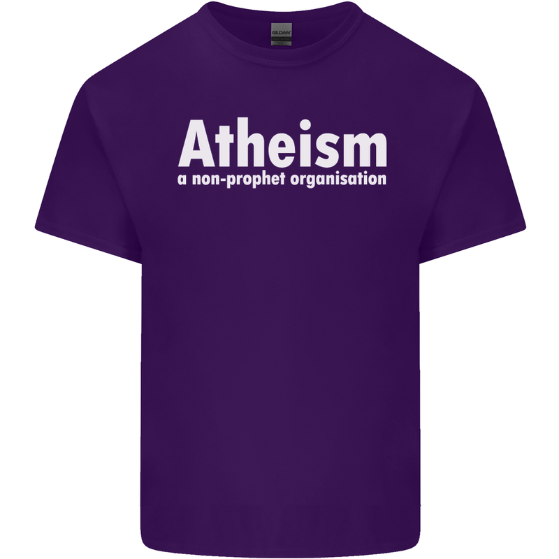Atheism a Non Profit Organisation Atheist Mens Cotton T-Shirt Tee Top Purple