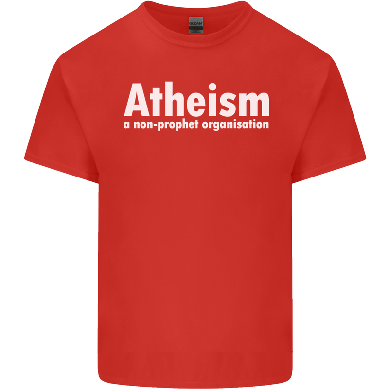 Atheism a Non Profit Organisation Atheist Mens Cotton T-Shirt Tee Top Red