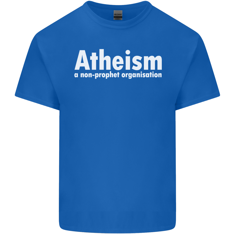 Atheism a Non Profit Organisation Atheist Mens Cotton T-Shirt Tee Top Royal Blue