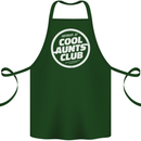 Auntie's Day Member of Cool Aunts Club Cotton Apron 100% Organic Forest Green