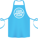 Auntie's Day Member of Cool Aunts Club Cotton Apron 100% Organic Turquoise