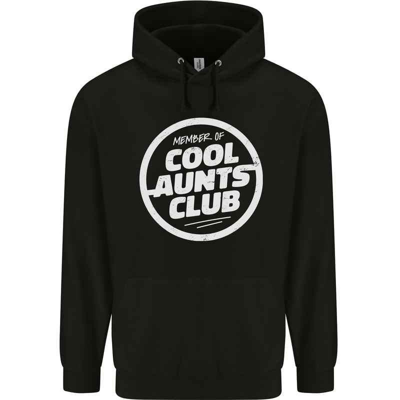 Auntie's Day Member of Cool Aunts Club Mens 80% Cotton Hoodie Black